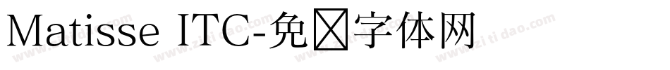 Matisse ITC字体转换